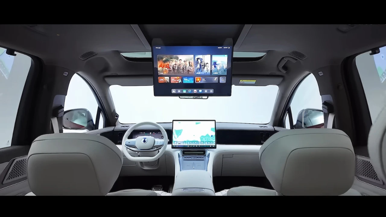 BYD Denza N8L Achter Entertainment - 17,3-inch Plafondscherm