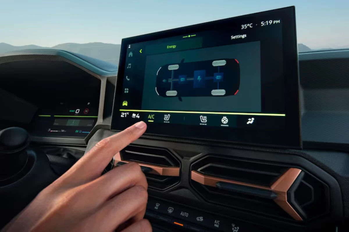 Dacia Infotainmentsysteem - Energiebeheer Display