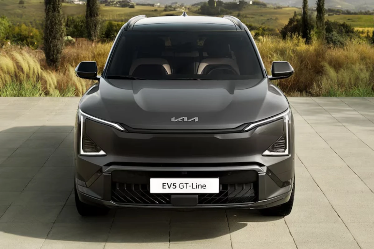 Kia EV5 GT-Line Vooraanzicht met Geavanceerde LED Verlichting