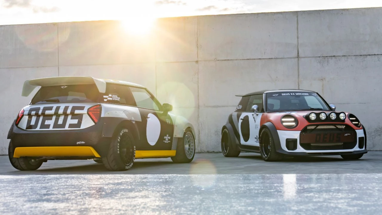 MINI JCW x Deus Ex Machina - The Skeg vs The Machina Zijaanzicht Vergelijking