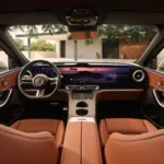 Mercedes GLC Elektrisch Interieur met Bruin Leer en HYPERSCREEN