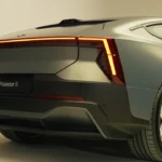 Polestar 5 Volledig Achteraanzicht - LED-achterverlichting en Spoiler Design