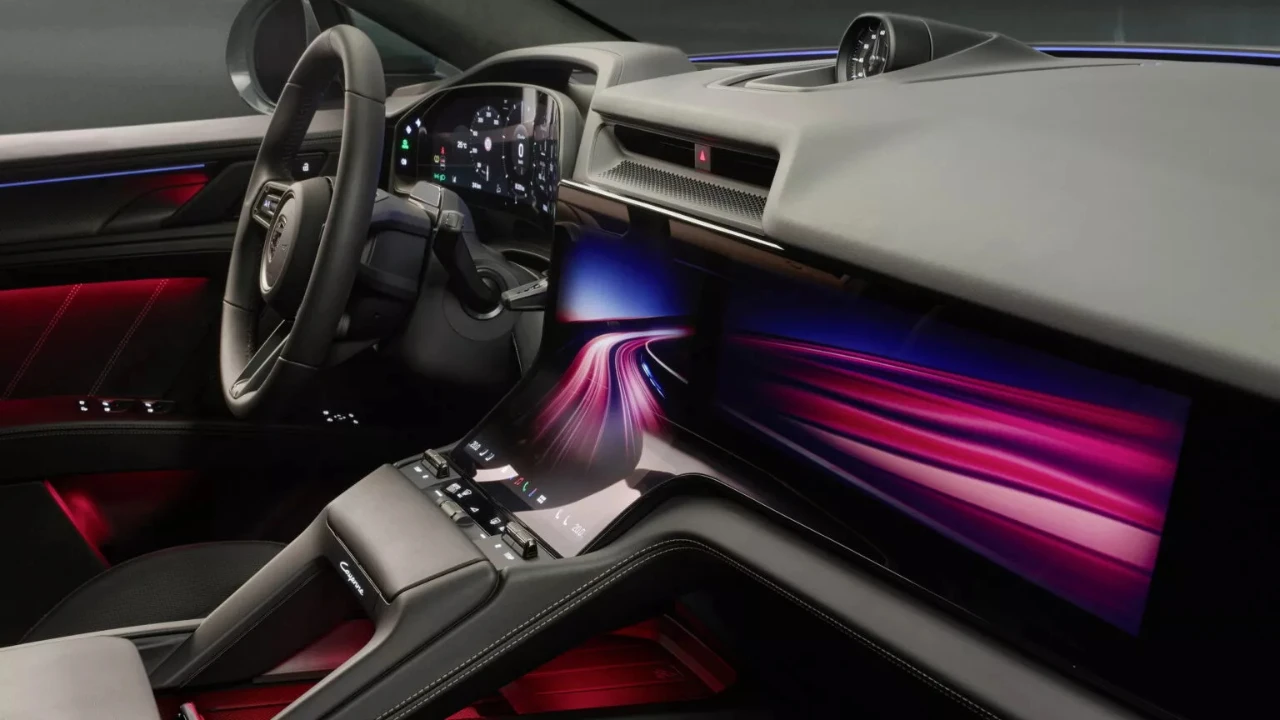 Porsche Cayenne Electric Flow Display Toont Dynamische Mood Mode Animatie