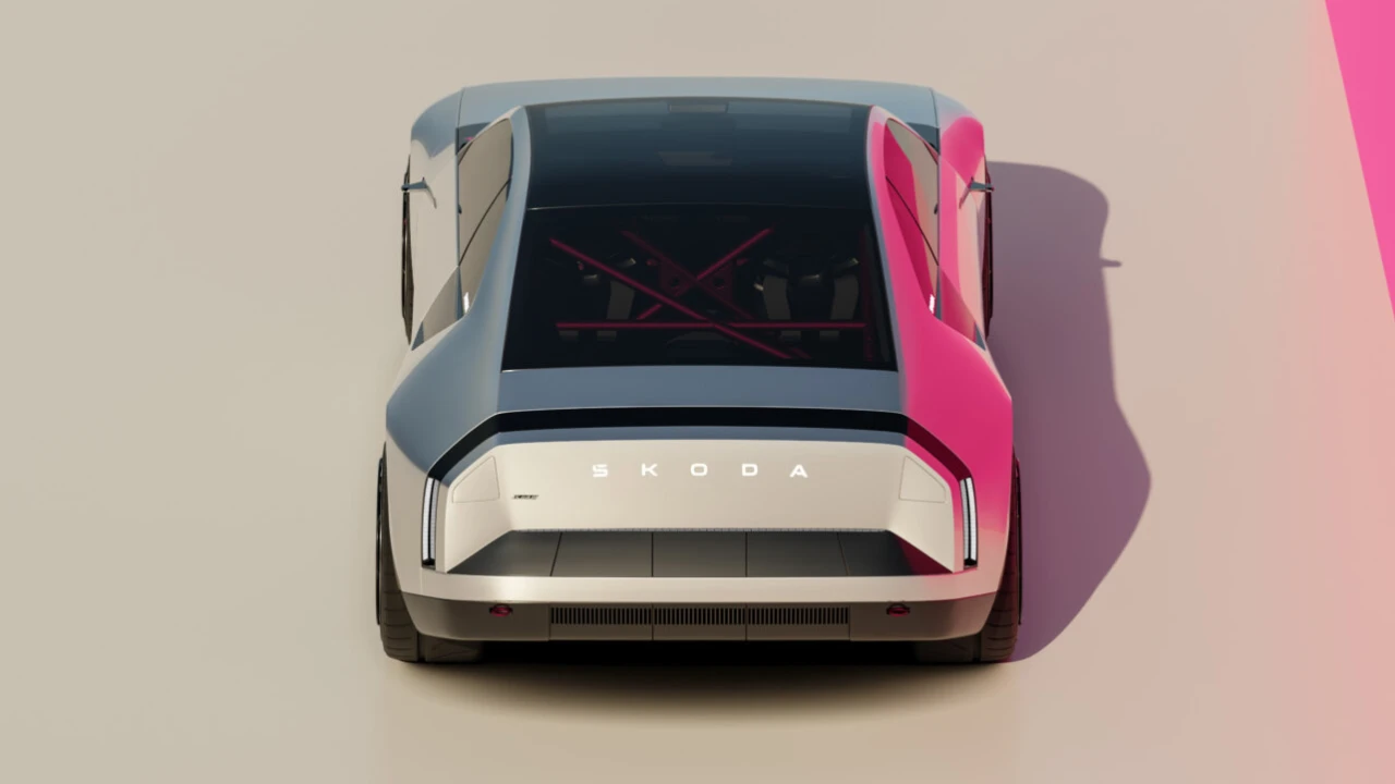 Skoda 110R Concept Bovenaanzicht Achter - Racing Rolkooi Detail