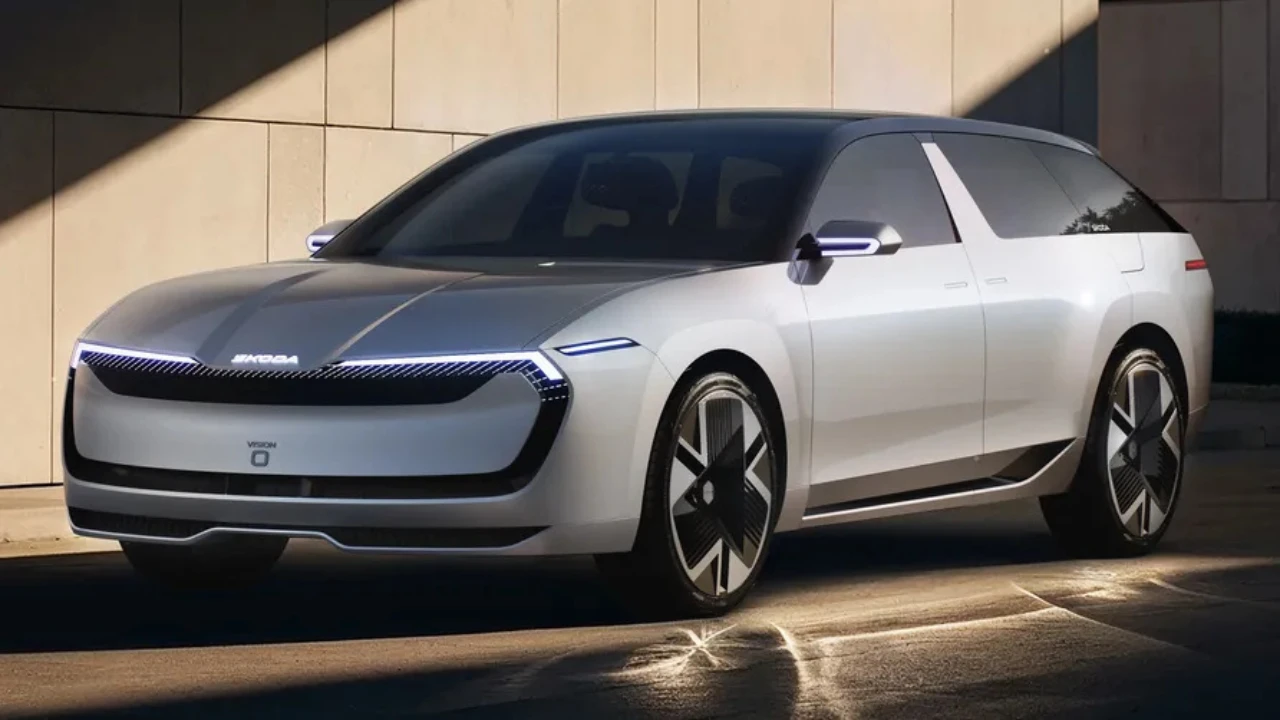 Skoda Vision O Elektrisch Conceptauto - Vooraanzicht Drie-Kwart