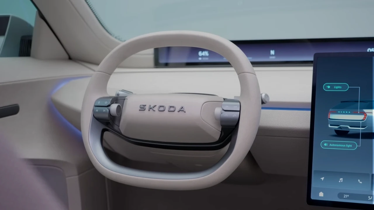 Skoda Vision O Stuurbediening - Fysieke Knopintegratie