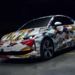 Volkswagen ID Polo 2026 Zijaanzicht met Camouflage Wrap