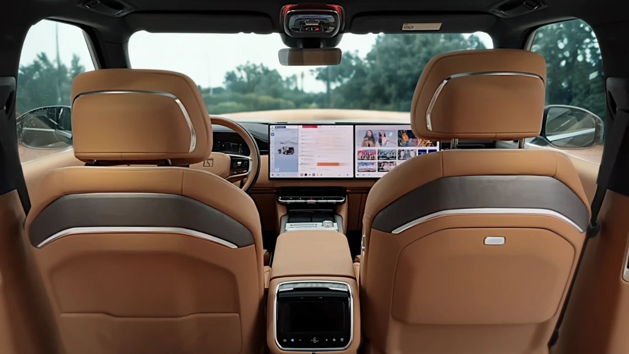 Zeekr 9X Interieur Zicht vanuit Tweede Rij Stoelen