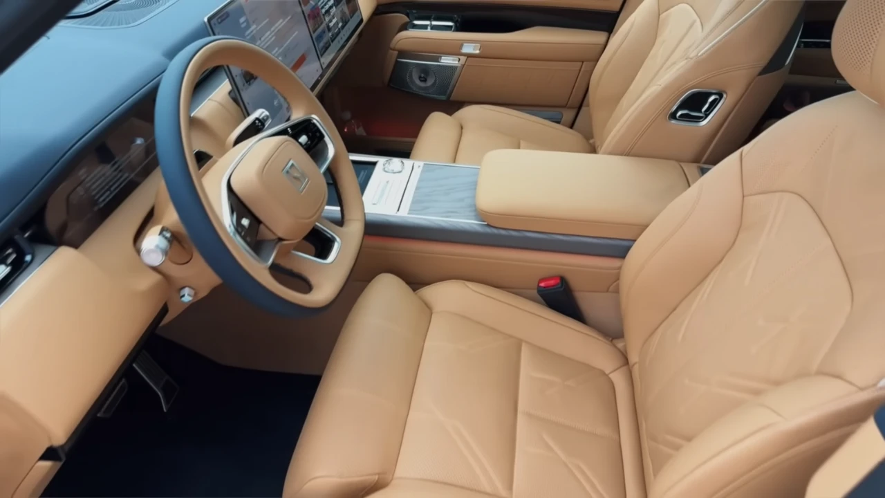 Zeekr 9X Voorste Rij Premium Beige Leren Stoelen