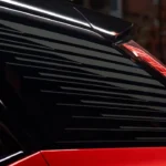 2026 Cadillac Optiq kenmerkende verticale LED-achterlicht close-up