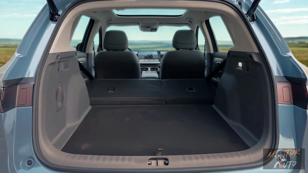 Maximale laadcapaciteit van de 2026 Leapmotor B10 met achterstoelen neergeklapt in 40/60 split configuratie