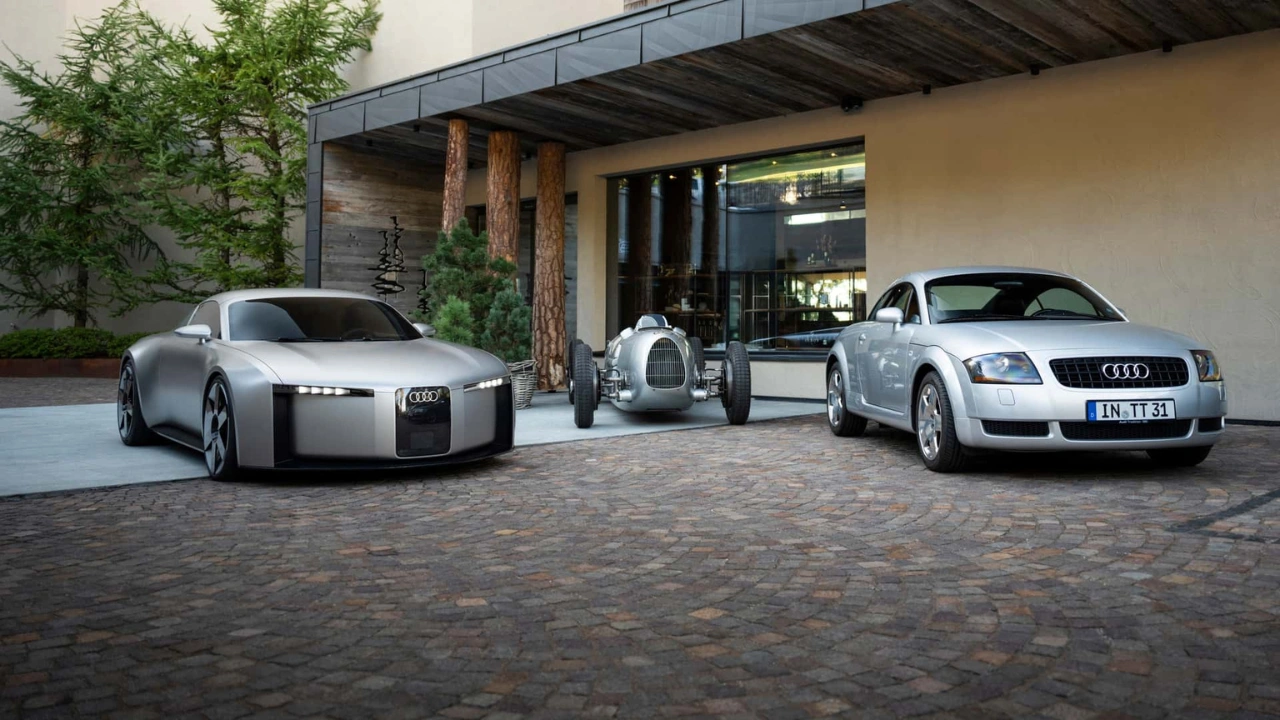 Audi Concept C Elektrische Roadster met Eerste Generatie TT en Auto Union Type C