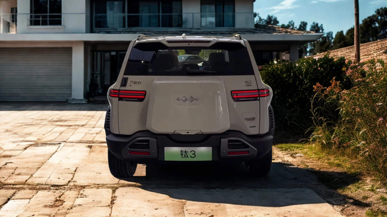 BYD Fang Cheng Bao Tai 3 Direct Achteraanzicht met Flying Wing Gereedschapskist