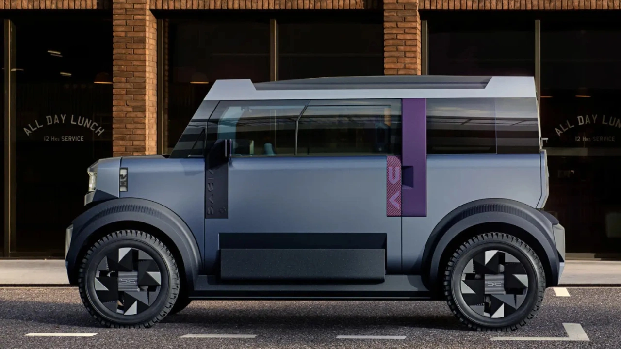 Dacia Hipster Concept Compleet Zijprofiel met Kei Car-Geïnspireerde Afmetingen
