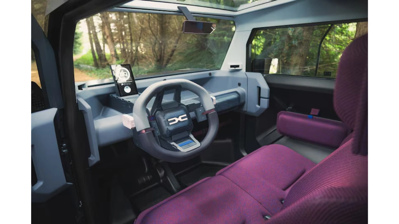 Dacia Hipster Concept Voorinterieur met Bankzitting en YouClip Montagepunten
