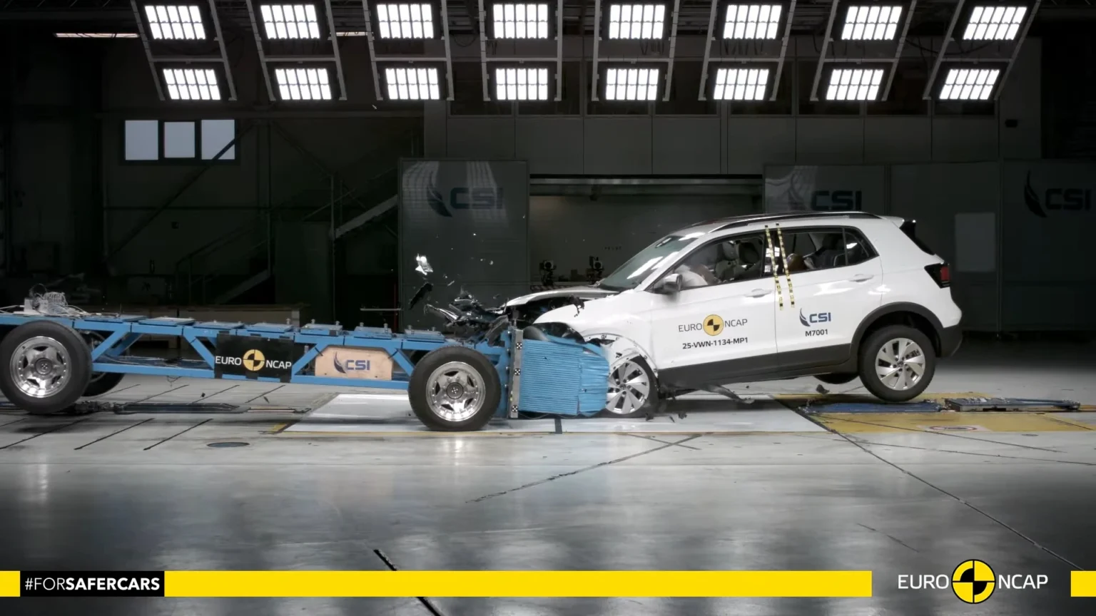 Euro NCAP-crash- en veiligheidstests van de VW T-Cross 2025