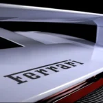 Ferrari SC40 Achtervleugel - Ferrari Schrift in Koolstofvezel