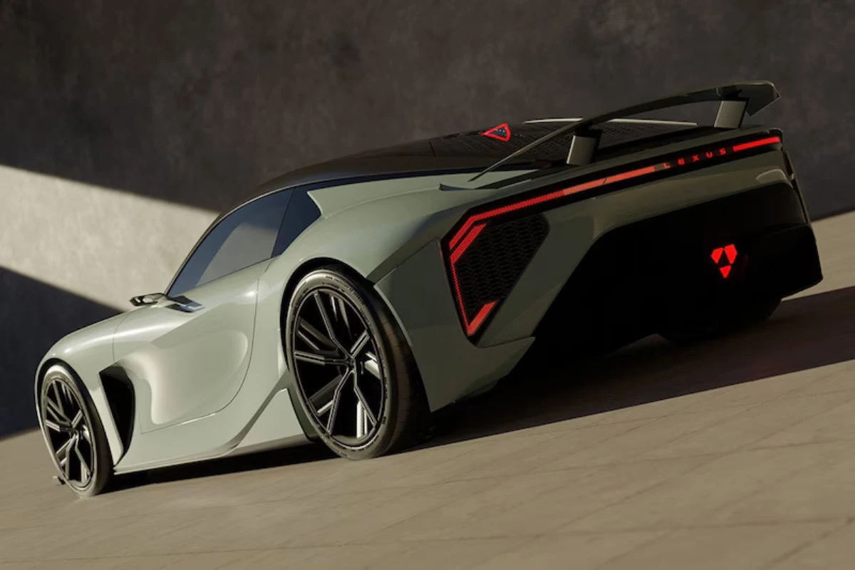 Lexus Sport Concept Achterzijde Kwart Detail Toont Geavanceerde Aerodynamica