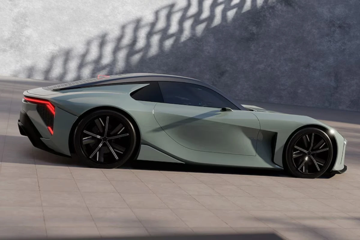 Lexus Sport Concept Dynamisch Zijaanzicht met Bewegingsachtergrond