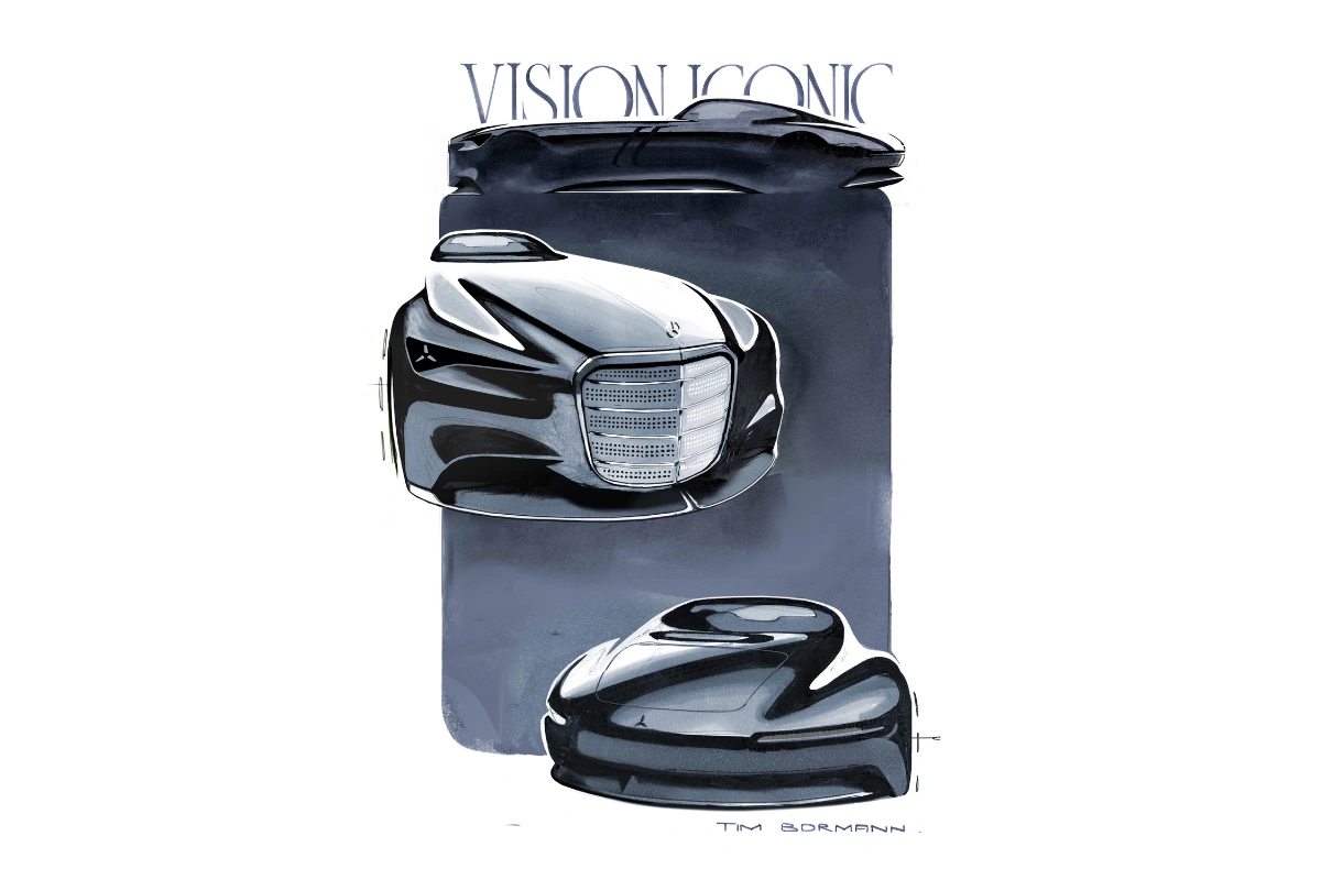 Mercedes-Benz Vision Iconic Officiële Ontwerpschets door Tim Bormann