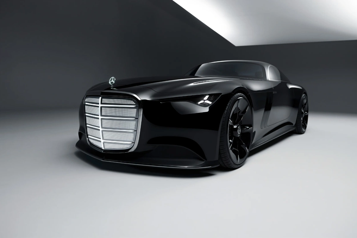Mercedes-Benz Vision Iconic Vooraanzicht met Iconische Verlichte Grille