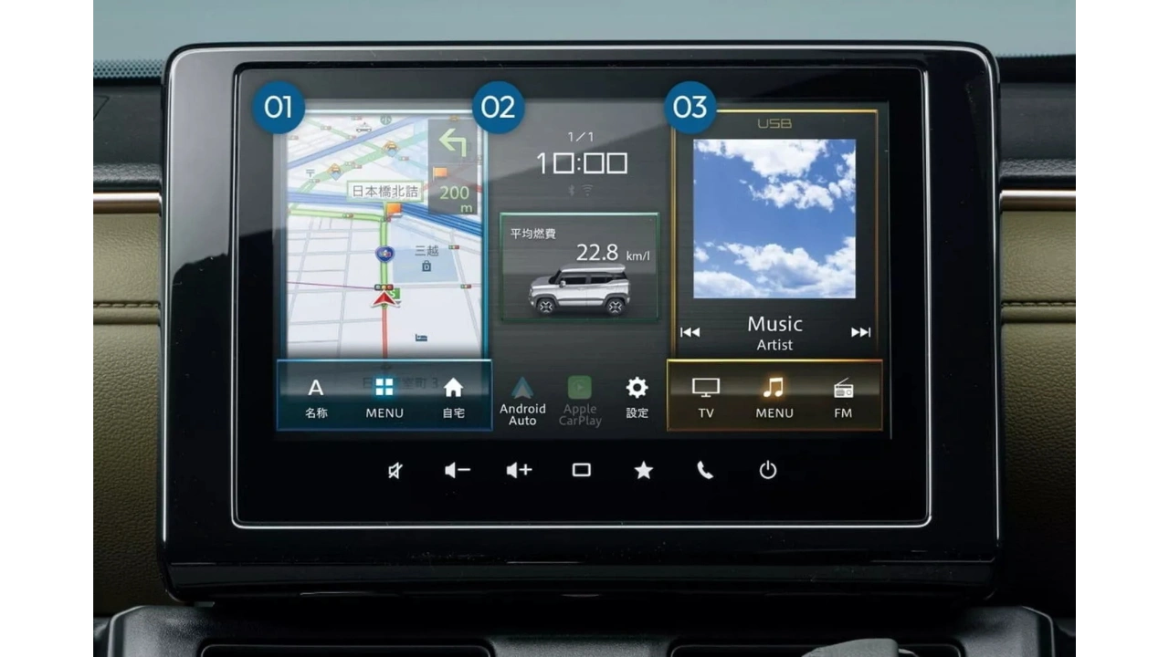 Suzuki Xbee 2025 Vergroot Infotainment Touchscreen met Split-Screen Display