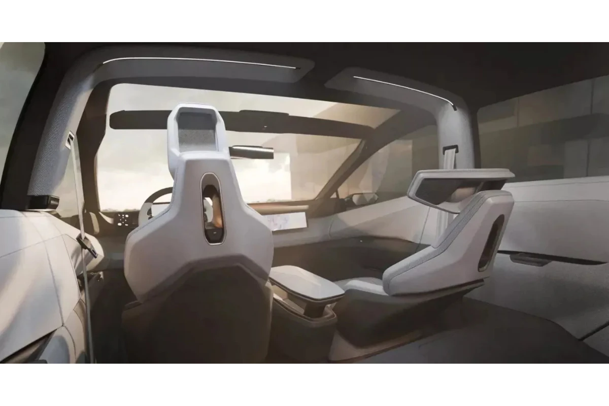 Toyota Corolla Concept 2025 Interieur Vooraanzicht Cabine met Zwevende Console