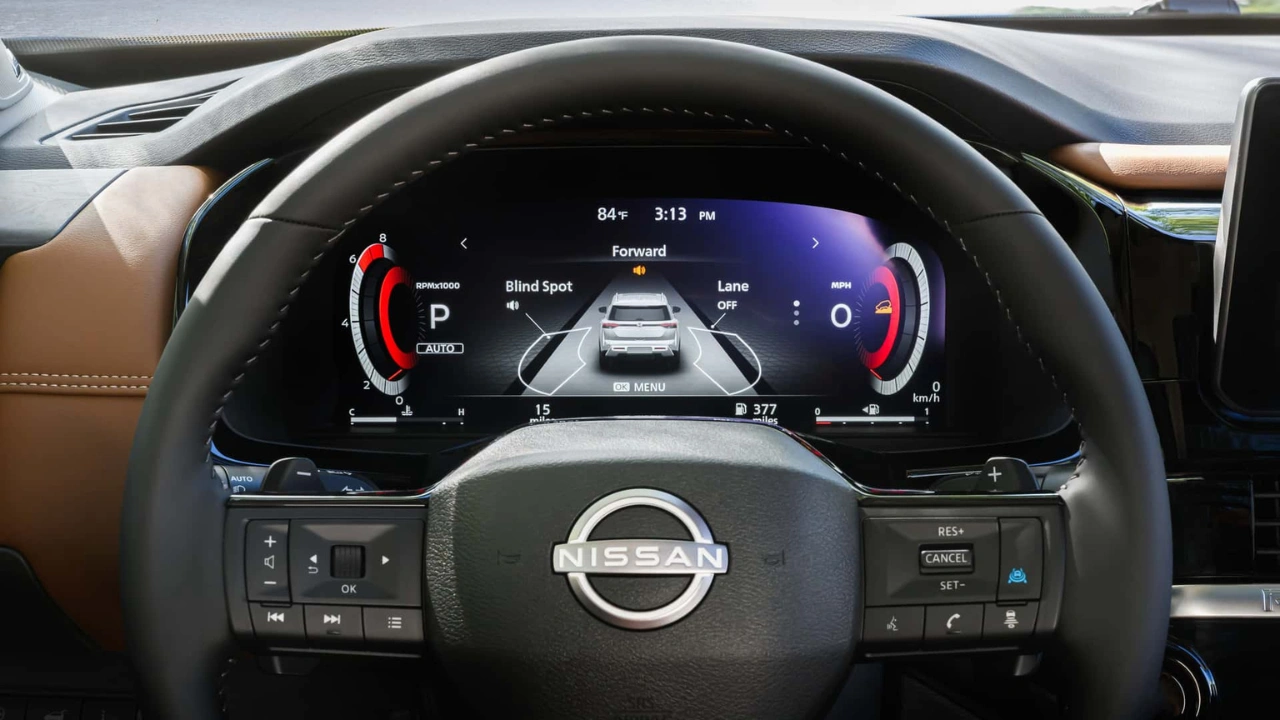 2026 Nissan Pathfinder - 12,3-Inch Digitaal Instrumentenpaneel Detail