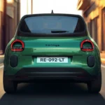 2026 Renault Twingo E-Tech Electric Groen Achter Straataanzicht
