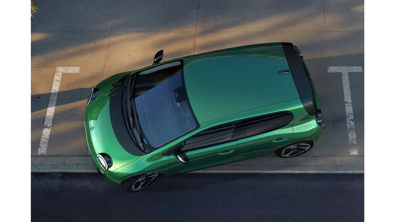 2026 Renault Twingo E-Tech Electric Groen Luchtfoto Bovenaanzicht