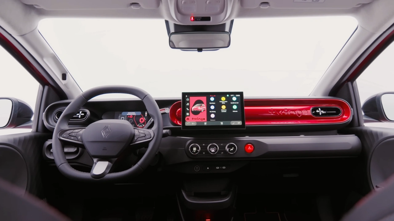 2026 Renault Twingo E-Tech Electric Interieur Dashboard in Rood