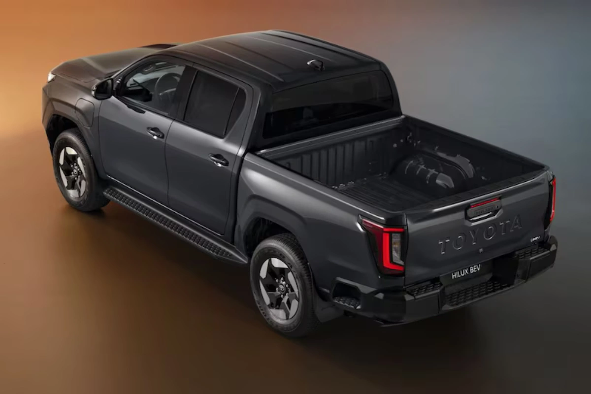2026 Toyota Hilux BEV Laadbak Bovenaanzicht met Geïntegreerde Functies