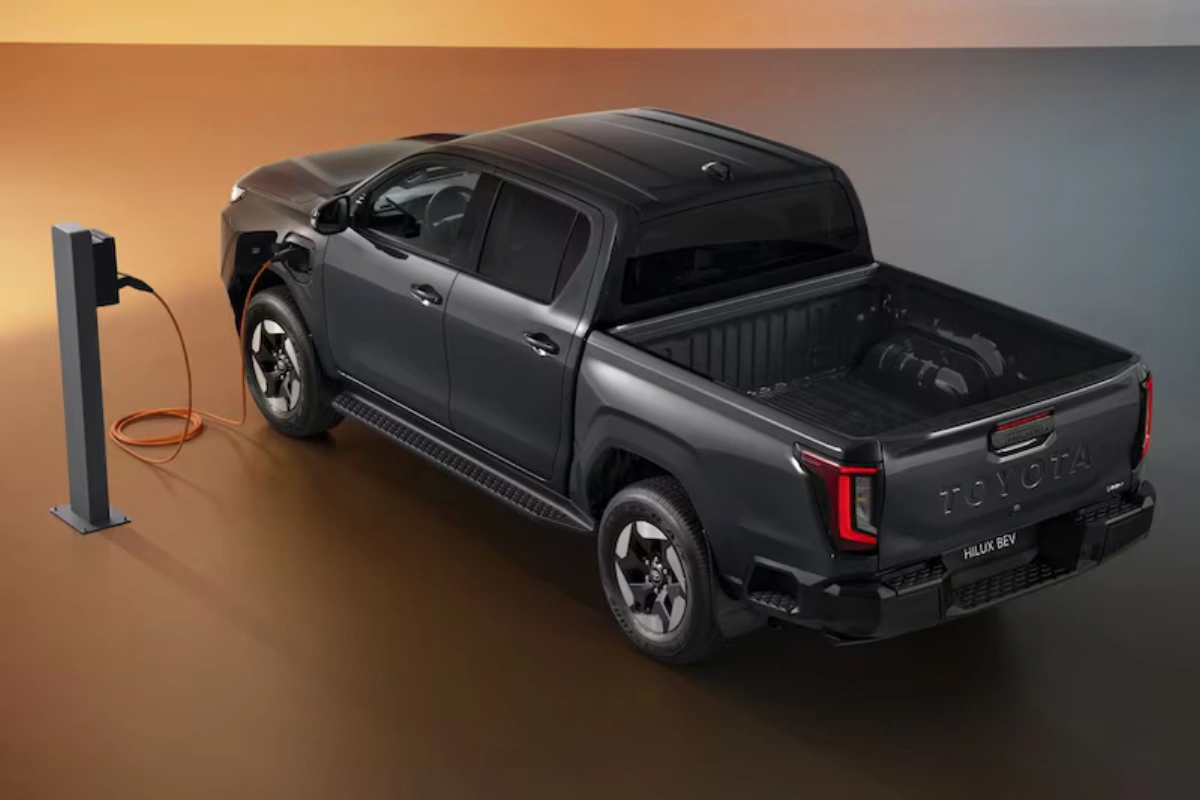 2026 Toyota Hilux BEV Opladen Bovenaanzicht met Open Bak