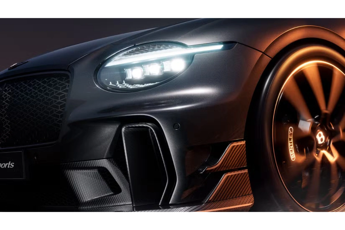 2027 Bentley Continental GT Supersports LED Koplamp en Carbon Fiber Dive Planes Close-up