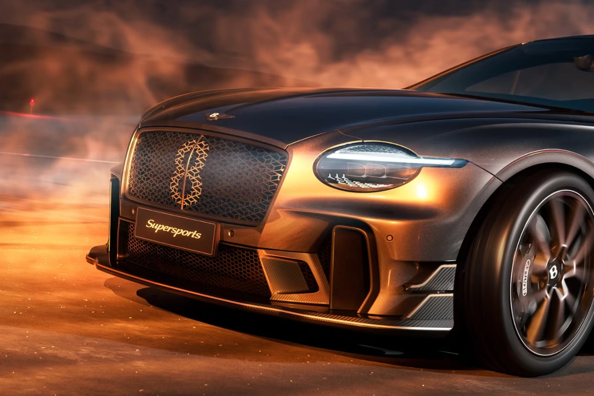 2027 Bentley Continental GT Supersports Vooraanzicht met Carbon Fiber Splitter