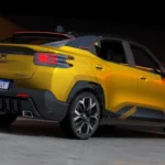 Citroën Basalt Vision Achteraanzicht met Dubbele Chromen Uitlaat en Agressieve Diffuser