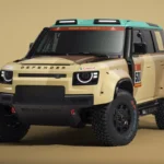 Defender D7X-R Vooraanzicht Driekwart Hoek Stock Categorie Rallyauto