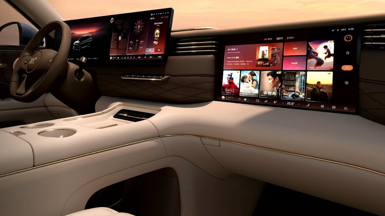 IM Motors LS9 EREV 27,1-Inch 5K MiniLED Centraal Display Detail