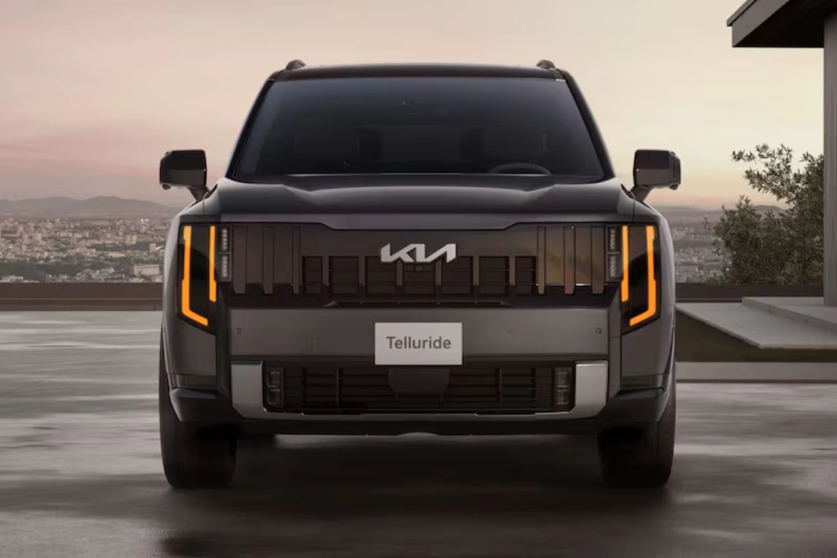 Kia Telluride 2027 Direct Vooraanzicht met Grille-Ontwerp over Volle Breedte