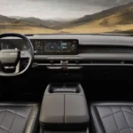 Kia Telluride 2027 Groothoek Interieur Voorcabine Aanzicht