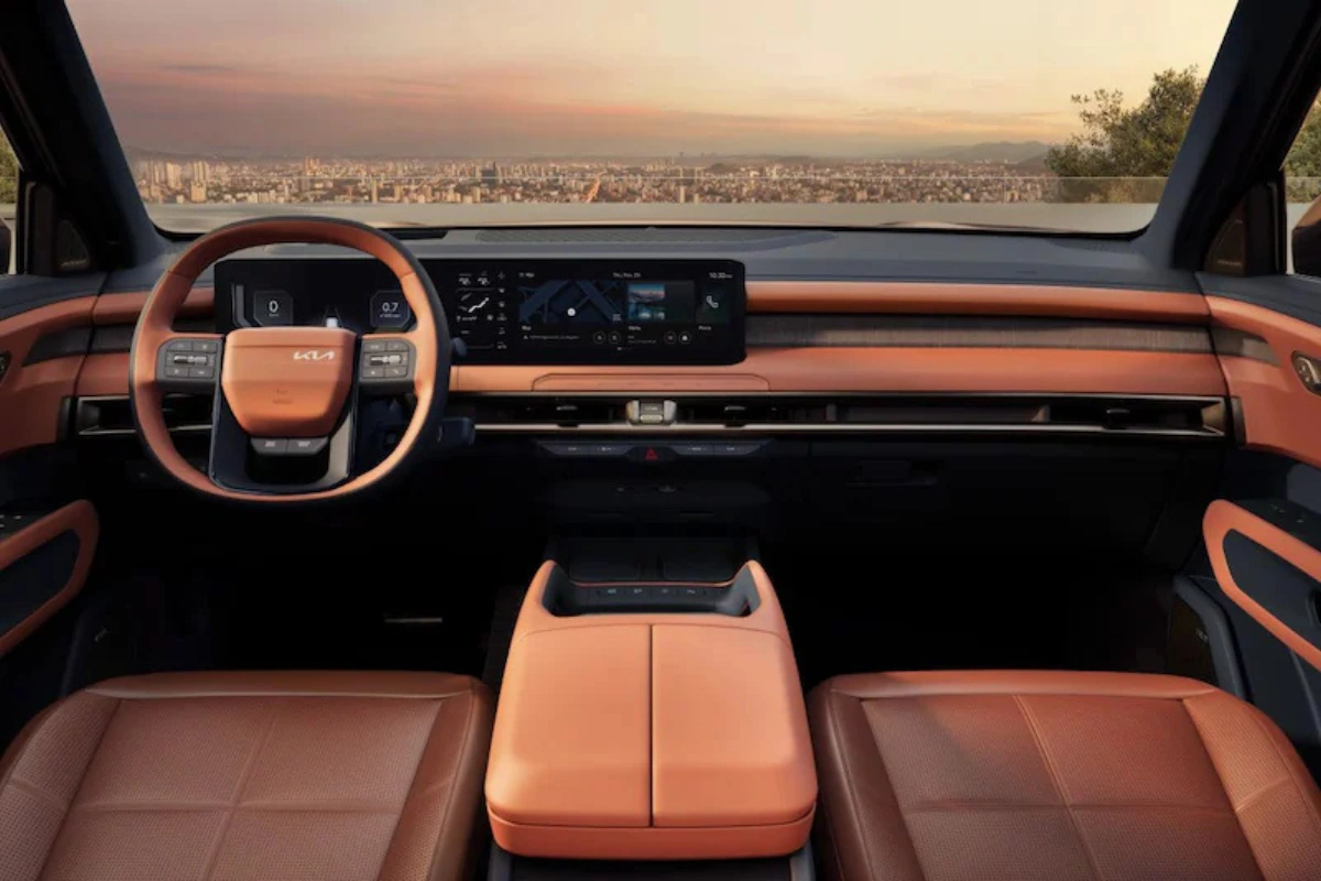 Kia Telluride 2027 Interieur Dashboard met Terracotta Leder