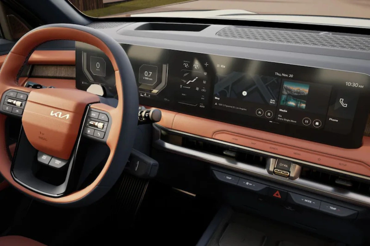 Kia Telluride 2027 Interieur Stuurwiel en Display Detail