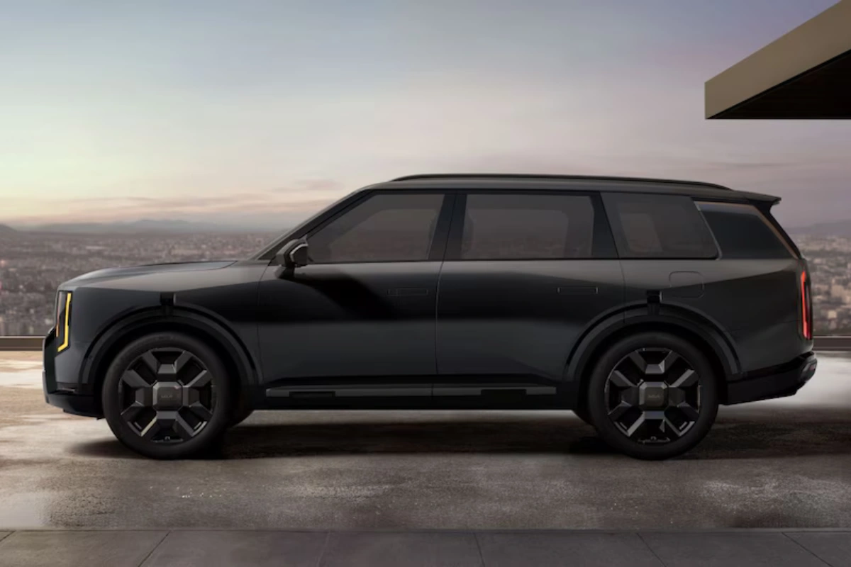 Kia Telluride 2027 Volledig Zijaanzicht in Donkergrijs