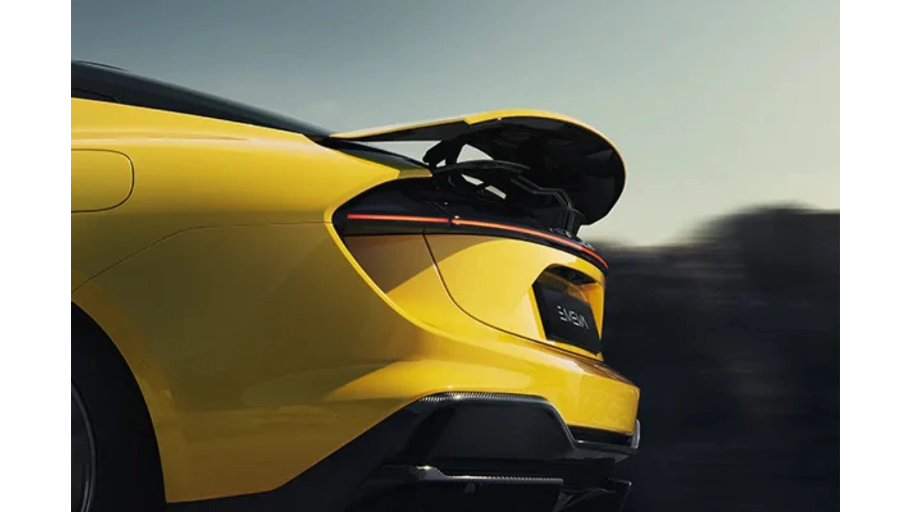 Lotus Emeya Actieve Aerodynamica - Achterspoiler en Diffusor Detail