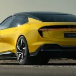 Lotus Emeya Geel Achterontwerp - Studio Driekwart Hoek