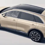 MG S6 EV Driekwart Achteraanzicht met Panoramisch Glazen Dak