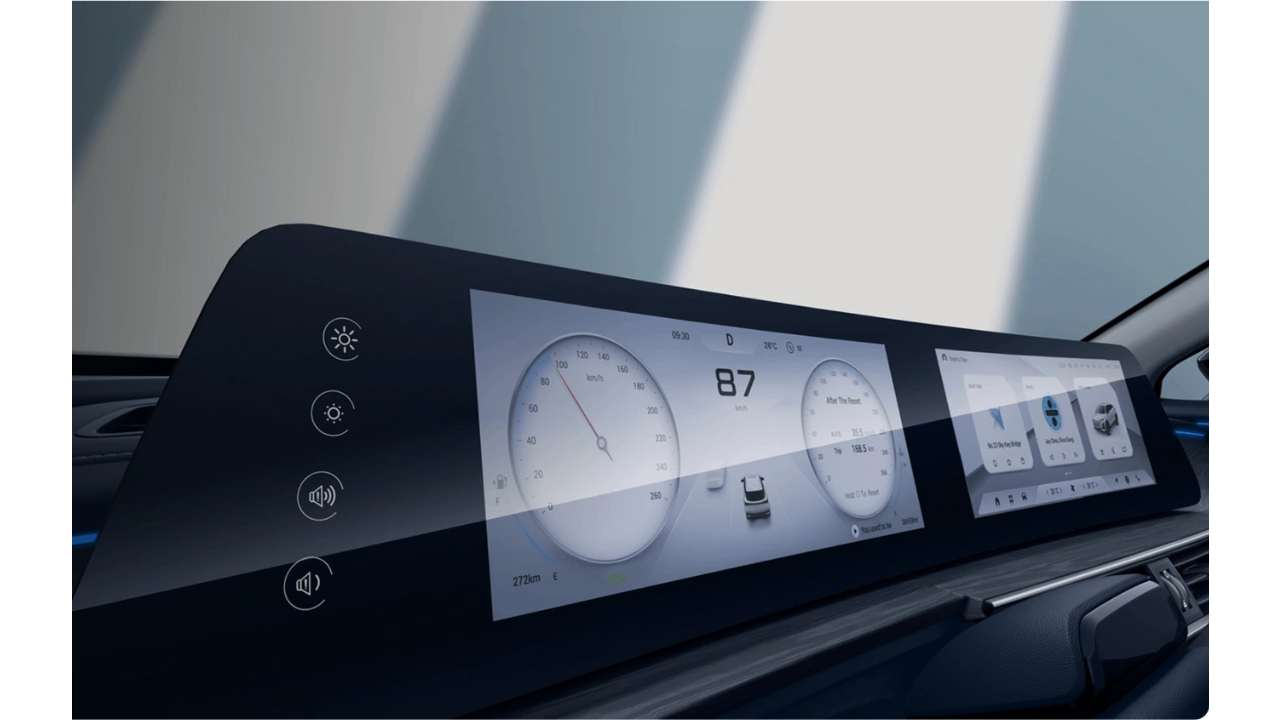 Omoda 5 Dubbel 12,3-Inch Displaysysteem - Standaarduitrusting