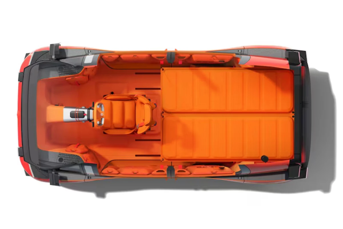 Citroën Elo Concept Bovenaanzicht Slaapconfiguratie Met Matrassen