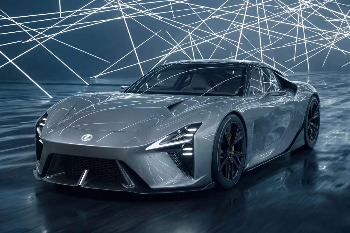 Lexus LFA Concept 2027 Vooraanzicht Driekwart - Revolutionaire Elektrische Supercar met Solid-State Batterijtechnologie