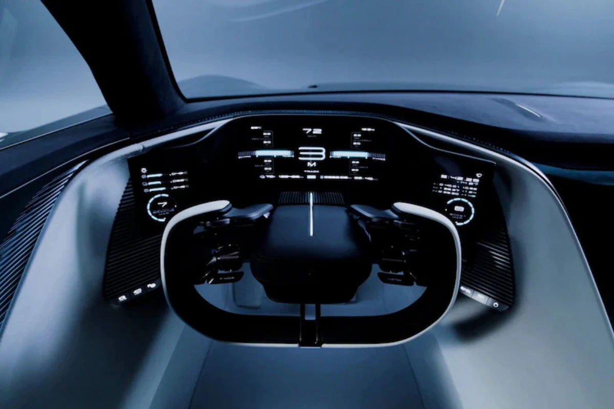 Lexus LFA Concept Compleet Interieur - Drievoudig Display Dashboard en Op Bestuurder Gerichte Cockpit